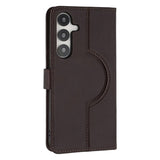 Samsung Galaxy S24 FE MyTPhone CardMate MagSafe Læder Pung Cover med Kortholder, Stativ, 2x Skærmbeskyttelse - mørkebrun