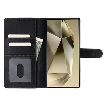 Samsung Galaxy S24 Ultra MyTPhone CardMate MagSafe Læder Pung Cover med Kortholder, Stativ, 2x Skærmbeskyttelse - sort