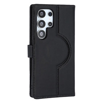 Samsung Galaxy S24 Ultra MyTPhone CardMate MagSafe Læder Pung Cover med Kortholder, Stativ, 2x Skærmbeskyttelse - sort