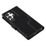 Samsung Galaxy S25 Ultra MyTPhone CardMate MagSafe Læder Pung Cover med Kortholder, Stativ, 2x Skærmbeskyttelse - sort