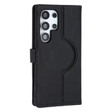 Samsung Galaxy S25 Ultra MyTPhone CardMate MagSafe Læder Pung Cover med Kortholder, Stativ, 2x Skærmbeskyttelse - sort