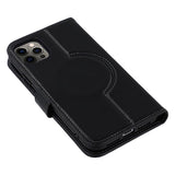 iPhone 12/12 Pro MyTPhone CardMate MagSafe Læder Pung Cover med Kortholder, Stativ, 2x Skærmbeskyttelse - sort