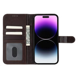 iPhone 14 Pro MyTPhone CardMate MagSafe Læder Pung Cover med Kortholder, Stativ, 2x Skærmbeskyttelse - mørkebrun