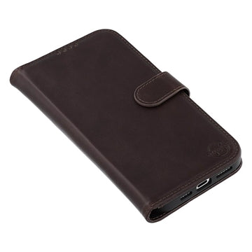 iPhone 14 Pro MyTPhone CardMate MagSafe Læder Pung Cover med Kortholder, Stativ, 2x Skærmbeskyttelse - mørkebrun