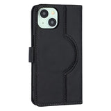 iPhone 15 Plus/14 Plus MyTPhone CardMate MagSafe Læder Pung Cover med Kortholder, Stativ, 2x Skærmbeskyttelse - sort