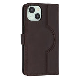 iPhone 15 Plus/14 Plus MyTPhone CardMate MagSafe Læder Pung Cover med Kortholder, Stativ, 2x Skærmbeskyttelse - mørkebrun
