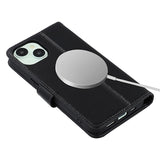 iPhone 15 MyTPhone CardMate MagSafe Læder Pung Cover med Kortholder, Stativ, 2x Skærmbeskyttelse - sort