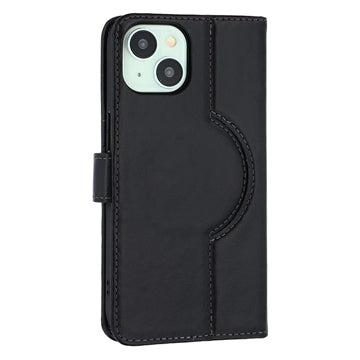 iPhone 15 MyTPhone CardMate MagSafe Læder Pung Cover med Kortholder, Stativ, 2x Skærmbeskyttelse - sort