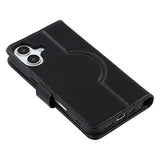 iPhone 16 MyTPhone CardMate MagSafe Læder Pung Cover med Kortholder, Stativ, 2x Skærmbeskyttelse - sort