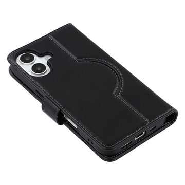 iPhone 16 Plus MyTPhone CardMate MagSafe Læder Pung Cover med Kortholder, Stativ, 2x Skærmbeskyttelse - sort