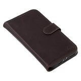 iPhone 16 Plus MyTPhone CardMate MagSafe Læder Pung Cover med Kortholder, Stativ, 2x Skærmbeskyttelse - mørkebrun