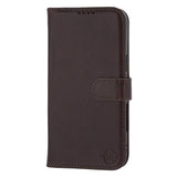iPhone 16 Plus MyTPhone CardMate MagSafe Læder Pung Cover med Kortholder, Stativ, 2x Skærmbeskyttelse - mørkebrun
