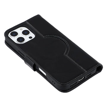 iPhone 16 Pro Max MyTPhone CardMate MagSafe Læder Pung Cover med Kortholder, Stativ, 2x Skærmbeskyttelse - Sort