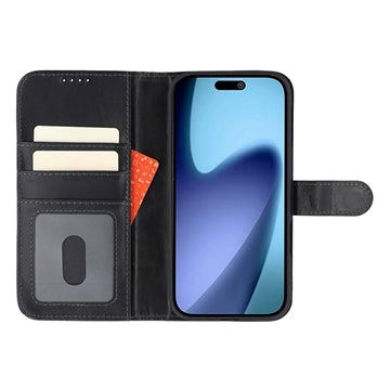 iPhone Air MyTPhone CardMate MagSafe Læder Pung Cover med Kortholder, Stativ, 2x Skærmbeskyttelse - sort