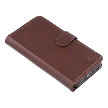 iPhone 17 MyTPhone CardMate MagSafe Læder Pung Cover med Kortholder, Stativ, 2x Skærmbeskyttelse - mørkebrun