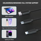 NK-5001Pro 3-i-1 inspektionskamera / endoskop 5.5mm - Lightning, USB-C, USB - 5m