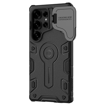 Samsung Galaxy S25 Ultra Nillkin CamShield Armor Prop Hybrid Cover - MagSafe-kompatibel - Sort