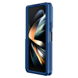Samsung Galaxy Z Fold5 Nillkin CamShield Fold Hybrid Cover med Stativ - Blå