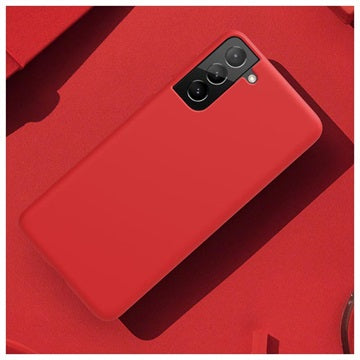 Nillkin Flex Pure Samsung Galaxy S21+ 5G Liquid Silikone Cover - Rød