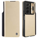 Samsung Galaxy Z Fold5 Nillkin Qin Pro Flip Cover - Guld