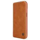iPhone 15 Plus Nillkin Qin Pro Flip Cover - Brun