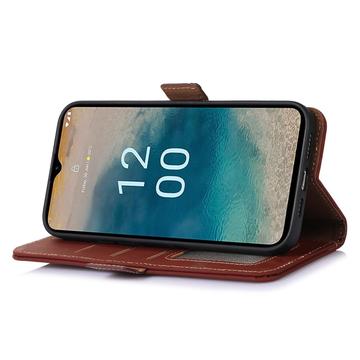Nokia C32 Læderpung med RFID - Brun