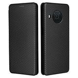 Nokia X10/X20 Flip Cover - Karbonfiber - Sort