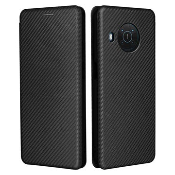 Nokia X10/X20 Flip Cover - Karbonfiber - Sort