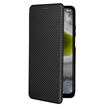 Nokia X10/X20 Flip Cover - Karbonfiber - Sort