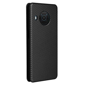 Nokia X10/X20 Flip Cover - Karbonfiber - Sort