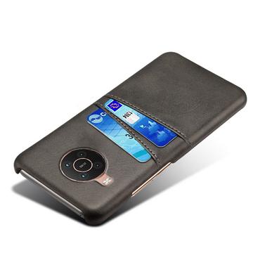 Nokia X10/X20 KSQ Belagt Plastikcover med Kortlommer - Sort