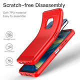 Nokia XR20 Børstet TPU Cover - Karbonfiber - Rød