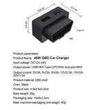 OBD-biloplader til Tesla Model 3/Y - 30W USB-C, 18W USB-A