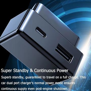 OBD-biloplader til Tesla Model 3/Y - 30W USB-C, 18W USB-A