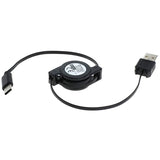OTB USB-A 2.0 / USB-C Rulbart Datakabel - 70cm - Sort