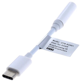 OTB USB-C / 3.5mm Lydadapterkabel - Hvid