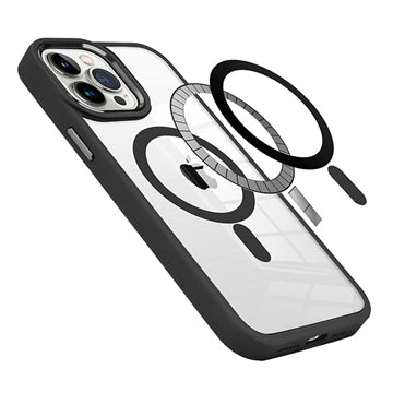 iPhone 15 Pro Okkes MagSafe Hybrid Cover - Sort