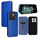OnePlus 10T/Ace Pro Flip Cover - Kulfiber - Blå