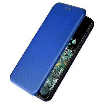 OnePlus 10T/Ace Pro Flip Cover - Kulfiber - Blå