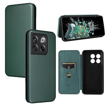 OnePlus 10T/Ace Pro Flip Cover - Karbonfiber - Grøn