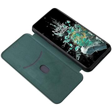 OnePlus 10T/Ace Pro Flip Cover - Karbonfiber - Grøn