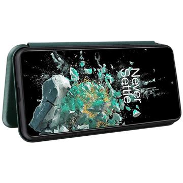 OnePlus 10T/Ace Pro Flip Cover - Karbonfiber - Grøn