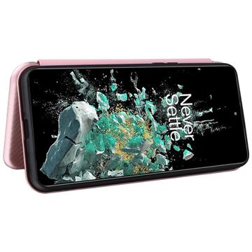 OnePlus 10T/Ace Pro Flip Cover - Karbonfiber - Rødguld