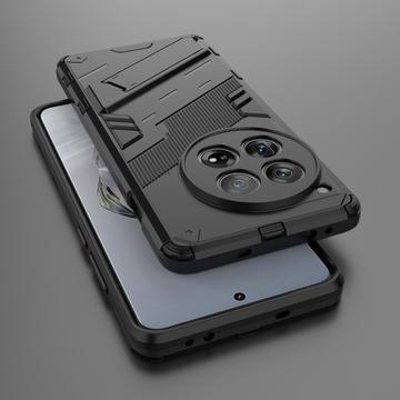 OnePlus 12 Armor Series Hybrid Cover med Stand - Sort