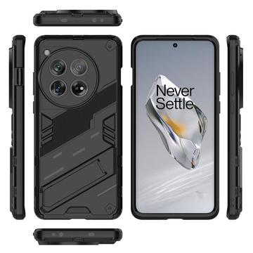 OnePlus 12 Armor Series Hybrid Cover med Stand - Sort