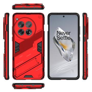 OnePlus 12 Armor Series Hybrid Cover med Stand - Rød