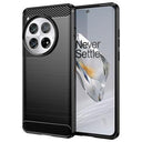 OnePlus 12 Børstet TPU Cover - Karbonfiber - Sort