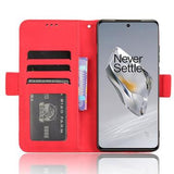 OnePlus 12 Pung Cover med Kortholder - Rød