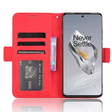 OnePlus 12 Pung Cover med Kortholder - Rød