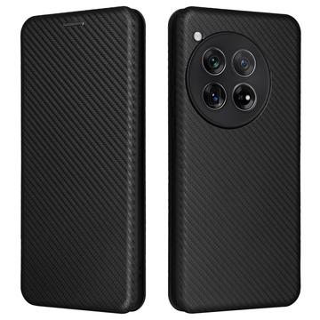 OnePlus 12 Flip Cover - Karbonfiber - Sort